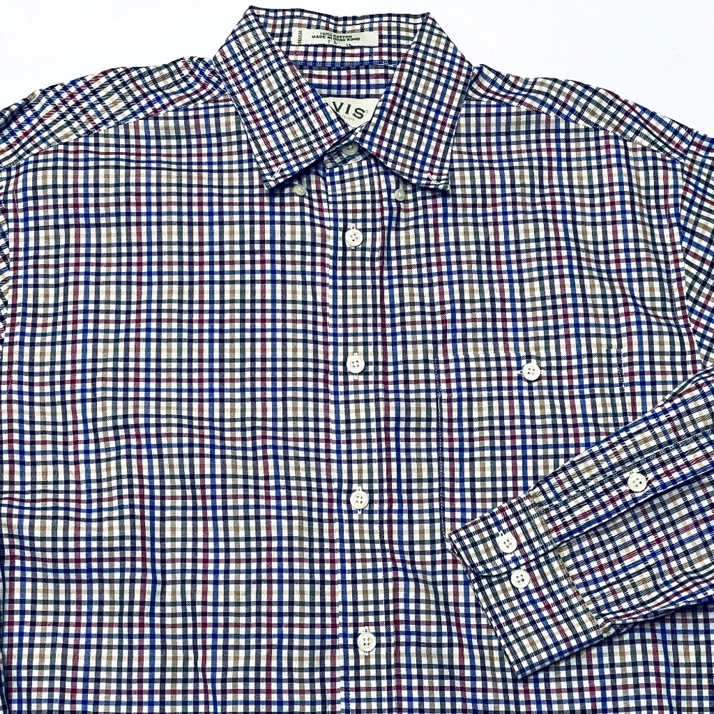 Orvis Sporting Traditions Long Sleeve Pocket Button Up Cotton Shirt Mens Size L